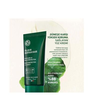 Yves Rocher 50+ SPF Face Cream - Anti-Aging Herbal Antioxidant Care / Elixir Botanique - Buy Online on GoSupps.com