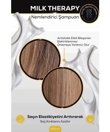 Evoque Milk Therapy Moisturizing Shampoo Contains Vitamin E Milk Protein and 12 Amino Acids Natural Care 400ml - Buy Online on GoSupps.com