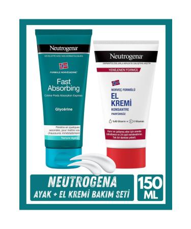 Neutrogena Fast Absorbing Intensive Foot Cream 100 ml + Unscented Concentrated Hand Cream 50 ml
