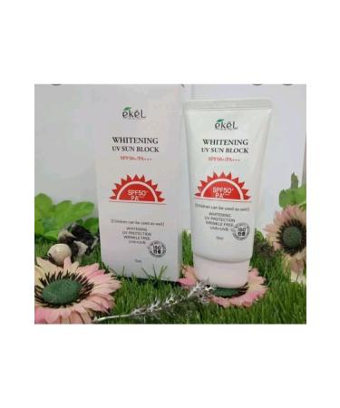 EKEL NATURAL NEWYORK PARIS Anti-Wrinkle Whitening Sun Cream for Spotted and Freckled Skin - Buy Online on GoSupps.com
