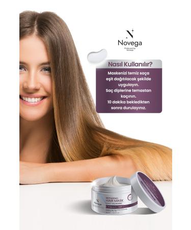 Novega Argan & Keratin Rapid Repair Damaged Dry Hair Mask - Deep Repair & Vitality 300 ML - Buy Online on GoSupps.com