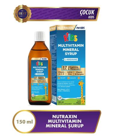 Nutraxin Kids Multivitamin Mineral Syrup for Children 150ml