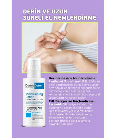 DermaDerm Moisturizing Face and Body Cream for Dry Skin with Ceramide and Hyaluronic Acid 100ml - Buy Online on GoSupps.com