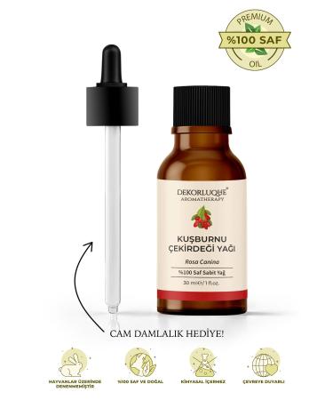 DEKORLUQUE Rosehip Seed Oil 0 Pure & Natural Cold Pressed Fixed Oil Skin Care Oil 30 ml