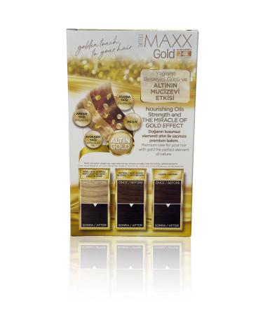 MAXX DELUXE Golden Series 24k Gold Content Tube Dye and Hair Care Serum (2X50 ML) - Buy Online on GoSupps.com