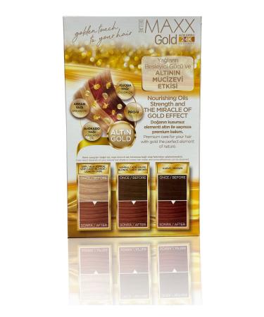 MAXX DELUXE Golden Series 24k Gold Content Tube Dye and Hair Care Serum (2X50 ML) - Buy Online on GoSupps.com
