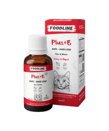 Foodline Plus +B Drops for Cats 50ml | Multivitamin with Biotin to Support Hair Health