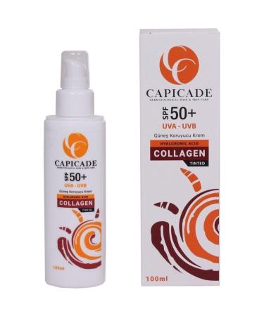 Capicade Spf 50 Collagen Tinted Sunscreen Cream 100 Ml