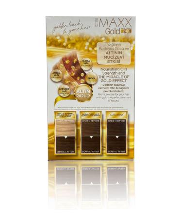MAXX DELUXE Golden Series 24k Gold Content Tube Dye and Hair Care Serum (2X50 ML) - Buy Online on GoSupps.com