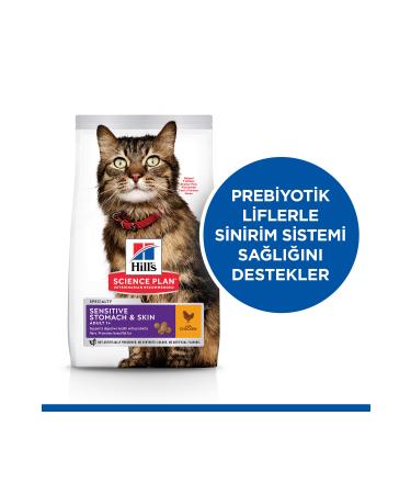 Hill's SCIENCE PLAN Adult Cat Food Chicken for Stomach and Skin Sensitivity 1.5 kg x 2 Pieces - Buy Online on GoSupps.com