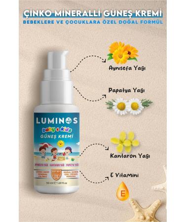 Natural Luminos Natural Formula Spf 50 Sun Cream for Babies and Children - 50ml - Buy Online on GoSupps.com