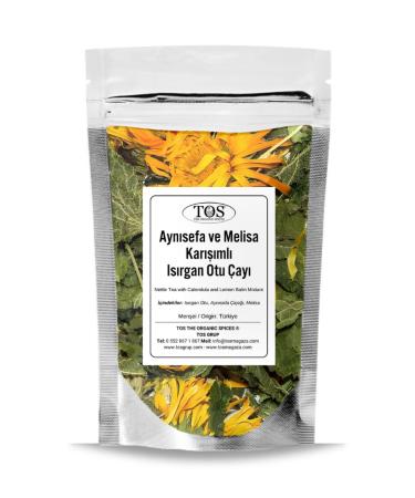 TOS The Organic Spices Calendula and Melissa Mixed Nettle Tea 100 gr (1st Quality) Calendula & Lemon Balm Nettle Tea