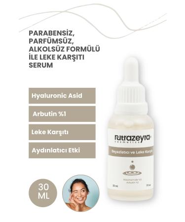 Nutrazeyra Cosmetics Whitening Anti-Spot Skin Tone Equalizer and Brightening Arbutin Skin Serum 30 ml