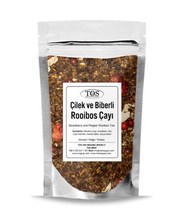 TOS The Organic Spices Strawberry and Pepper Rooibos Tea 250 gr (1st Quality)