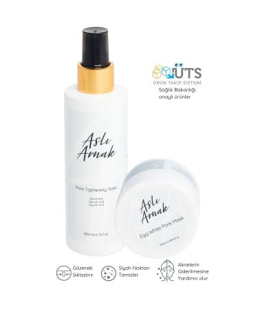 Asl Arnak Egg White Mask (100 ml) & Brightening Pore Tightening and Skin Tone Equalizing Tonic