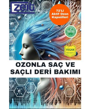 ZEIT OZON Ozonated Hair Psoriasis Eczema Anti-Fungus Natural Scalp Care 72 Active Ozone Capsules