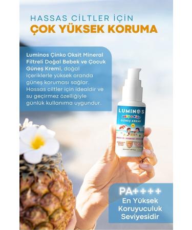 Natural Luminos Natural Formula Spf 50 Sun Cream for Babies and Children - 50ml - Buy Online on GoSupps.com