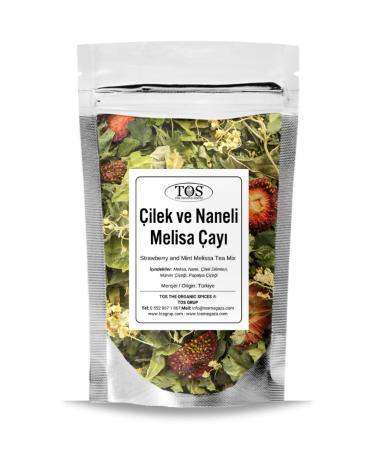 TOS The Organic Spices Strawberry and Mint Lemon Balm Tea Blend 100 gr (1st Quality)