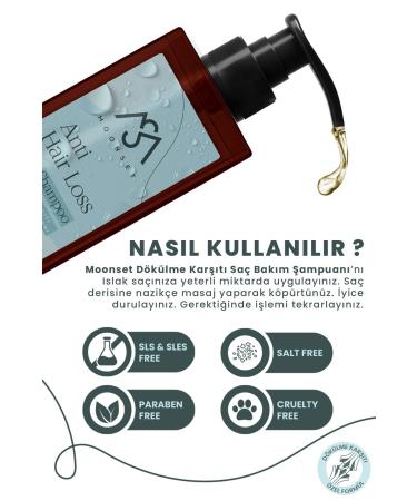 moonset Anti-Loss Care Shampoo 400 ml x 2 Pieces (Anacryn & Keratin Hair Care Shampoo) - Buy Online on GoSupps.com