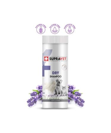 Supravet Dry Shampoo Lavender Essence Cat and Dog Powder Shampoo 150 Ml