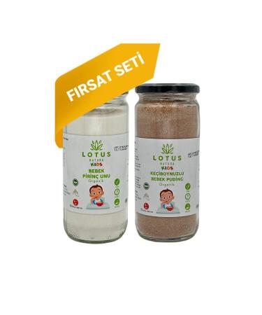 Lotus Natura Kids Organic Rice Flour-Carob Pudding Set