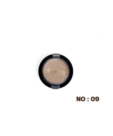 Top beauty Eye Makeup Shadow Single Shiny and Bright Long Lasting Light Beige-Eyeshadow No:09