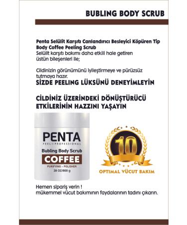 PENTA FEEL Anti-Cellulite Revitalizing Nourishing Foaming Type Body Coffee Peeling Scrub 800g - Buy Online on GoSupps.com