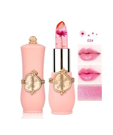 vipcheap No2 Flower Lip Gloss Jelly Lipstick Long-Lasting Nourishing Lip Balm Moisturizing Effect