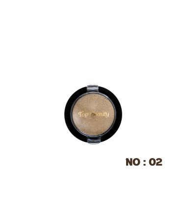 Top beauty Eye Makeup Shadow Single Shimmery and Bright Long-Lasting Dark Beige Eyeshadow No:02