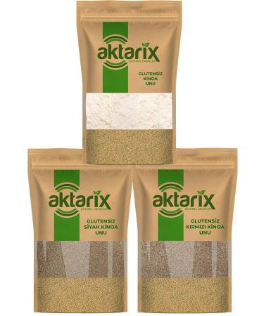 Aktarix 1.50 Kg Gluten Free Quinoa Flour Set 500 Gr White 500 Gr Red 500 Gr Black