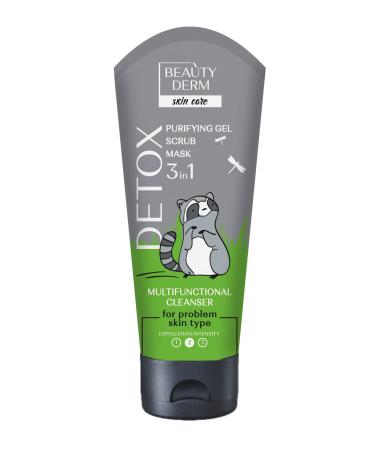 BEAUTY DERM Facial Peeling Cream for Problematic Skin 75 ml 3 in 1 Reduces Blackheads