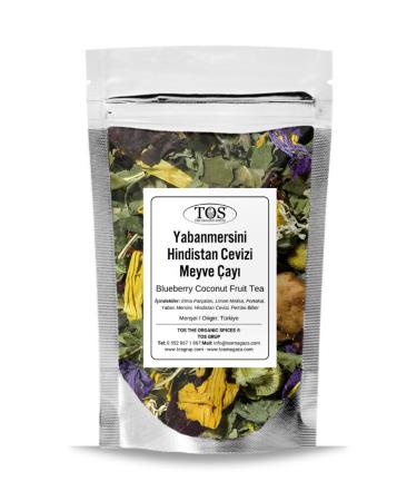 TOS The Organic Spices Blueberry Coconut Fruit Tea 250 gr (1st Quality) Blueberry Coconut Fruit Tea