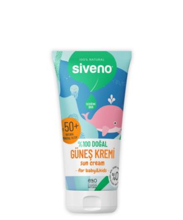 Siveno 0 Natural Baby Sun Cream Anti-Stain Antioxidant Moisturizing Herbal Uva Uvb Spf50 50 ml - Buy Online on GoSupps.com