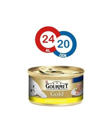 Gourmet Gold Canned Cat Food with Minced Chicken 85 Gr 24 Pieces