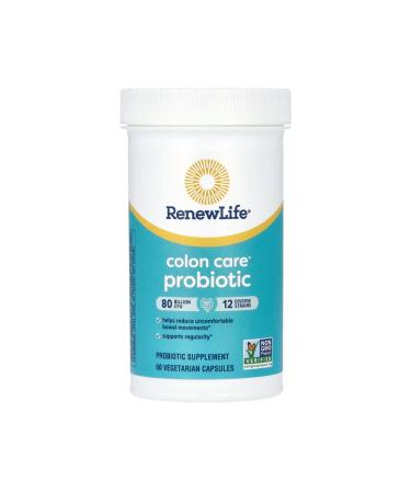Renew Life Colon Care Probiotic 80 Billion Cfu 30 Vegetarian Capsules