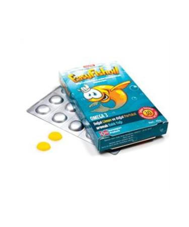 NOVAFACE STD EasyFishoil Omega 3 Lemon and Orange Flavored Chewable Fish Oil 30 Tablets (SINGLE)
