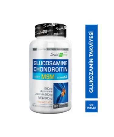 NOVAFACE STD Water Vitamin Glucosamine Chondroitin MSM 90 Tablets Glucosamine Chondroitin Supplement (SINGLE)
