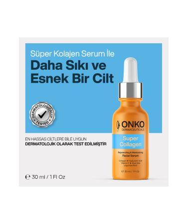 Onko Dermaceuticals Super Collagen Skin Care Serum 30ml. Hydrolyzed Collagen - Buy Online on GoSupps.com