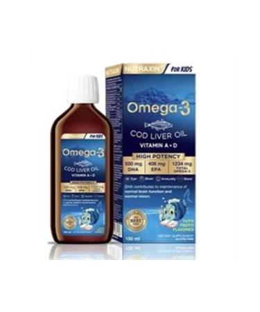 Nutraxin STD Nutraxin For Kids Omega-3 Fish Oil Supplementary Food 150ml (SINGLE)