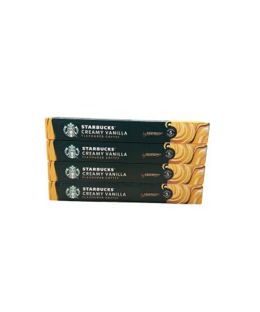 Starbucks Creamy Vanilla Flavored Coffee Nespresso Compatible Capsule Coffee 4x10