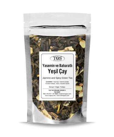 TOS The Organic Spices Jasmine and Spiced Green Tea 100 gr (1st Quality)