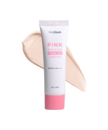 VioGlam Pink Sun Base Tone Up Cream Spf50 Pa / Tone Equalizing Sunscreen Cream