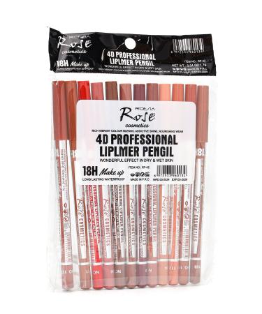 Roesia Rose Cosmetics Rose 12-Piece Matte Lip Pencil Set - Buy Online on GoSupps.com