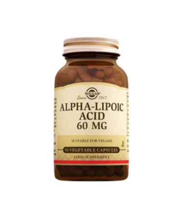 NOVAFACE STD Solgar Alpha Lipoic Acid 60 Mg 30 Capsules Alpha Lipoic Acid Supplement (SINGLE)