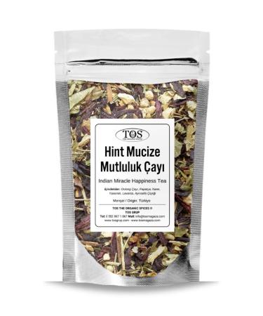 TOS The Organic Spices Indian Miracle Happiness Tea 100 gr (1st Quality) Indian Miracle Happiness Tea