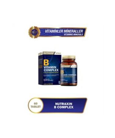 Nutraxin STD Nutraxin Vitals B Vitamin Complex 60 Tablets (SINGLE)