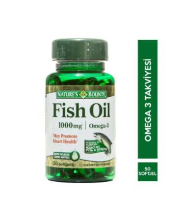 NOVAFACE STD Nature's Bounty Fish Oil 1000 mg 50 Capsules (SINGLE)