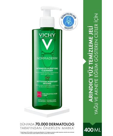 Vichy Moisturizing Face Cleansing Gel - For Oily and Acne Prone Skin - 400 ML Passi.2411