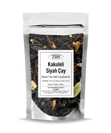 TOS The Organic Spices Black Tea with Cardamom 100 gr (1st Quality) Cardamom Black Tea