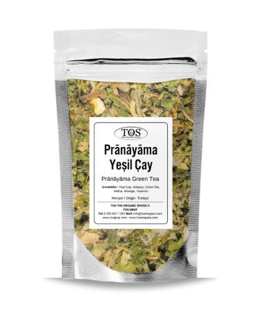 TOS The Organic Spices Pranayama Green Tea 100 gr (1ST QUALITY) Pranayama Green Tea